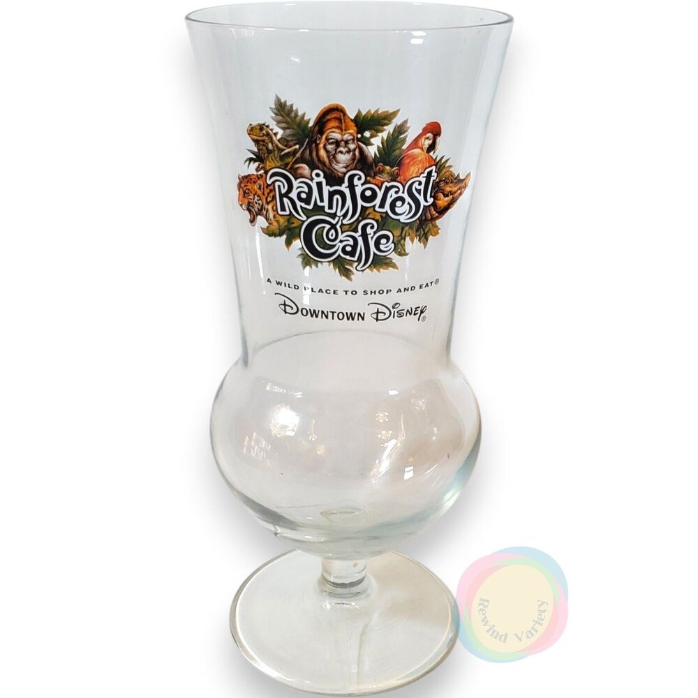 Downtown Disney Rainforest Cafe Hurricane Glass 8.5"